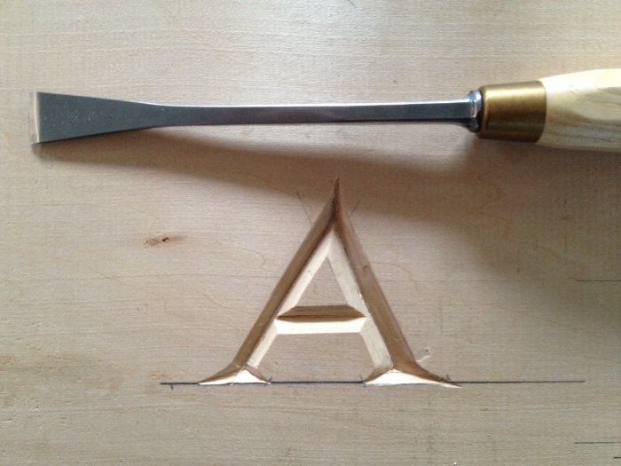 Practising Letter Carving