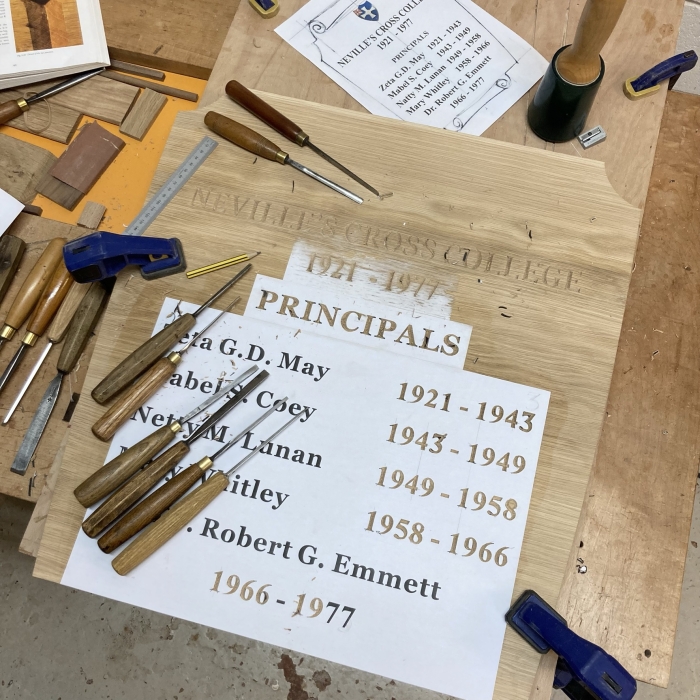 College memory plaque